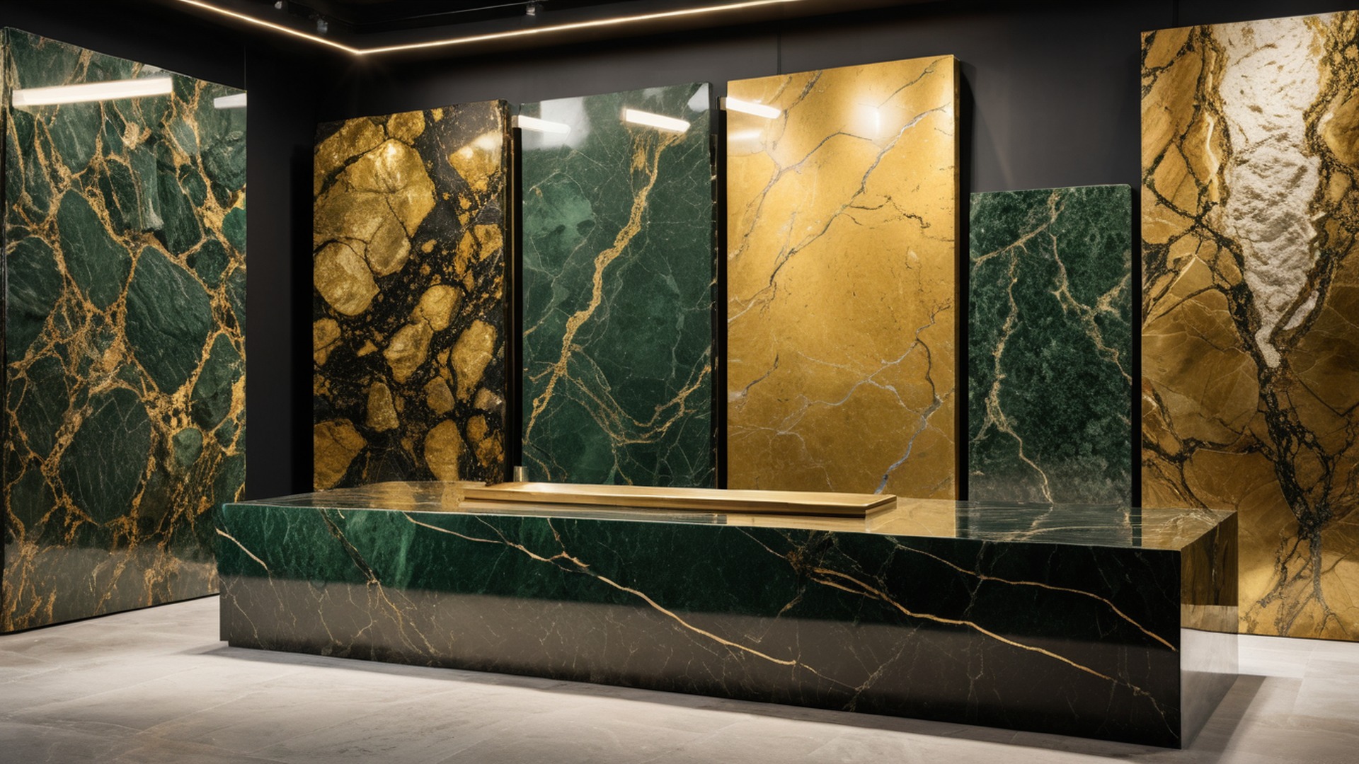Exotic quartzite slab reference